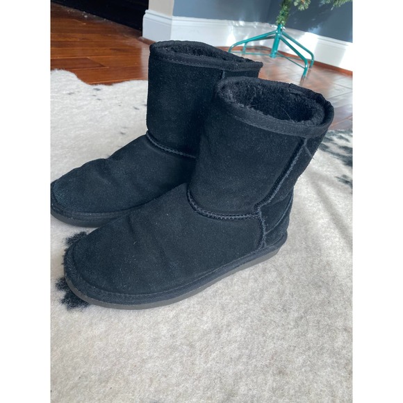 Black short boots with faux fur lining, size 5 - Picture 3 of 8